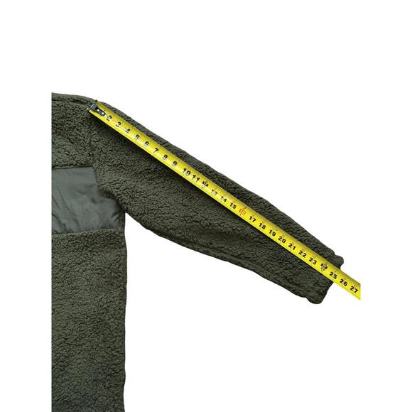 New Vintage Weatherproof Fleece Sherpa Jacket  1/4 Zip Size L Dark Green - Picture 4 of 5